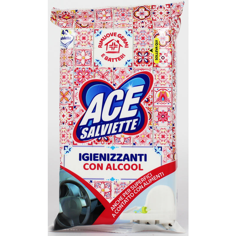 Salviettine Igienizzanti con Alcool ACE Cf. 40 Salviette