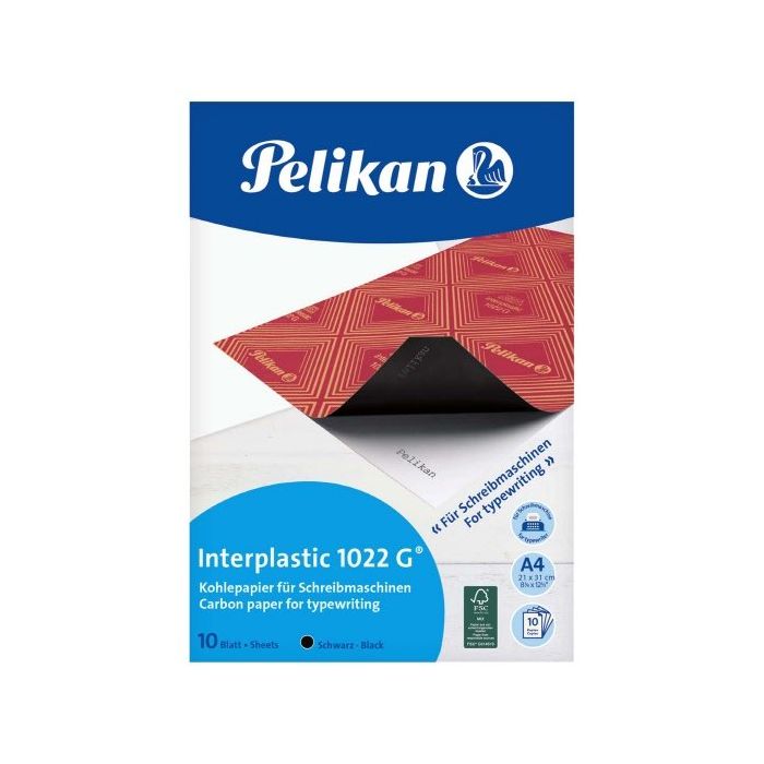 Carta Carbone Pelikan Interplastic 1022 G in cf. da 10 fogli