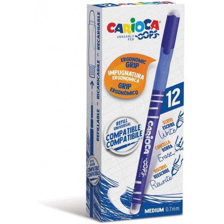 Penna cancellabile Carioca OOPS con Tappo
