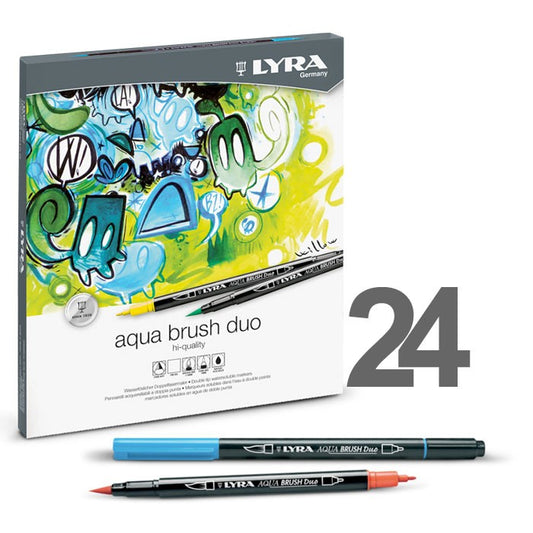 Pennarelli Lyra Aqua Brush Duo 24 Colori