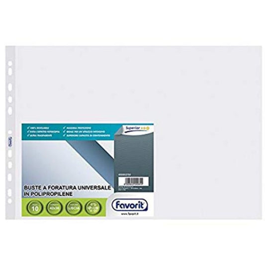 Buste Interni portalistino in PPL Forati Favorit 42x30 Cf. 10 Pz.