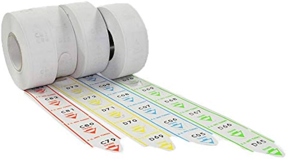 Rotolo Scontrini Eliminacode 2000 Strappi cf. 5 rotoli VARI COLORI