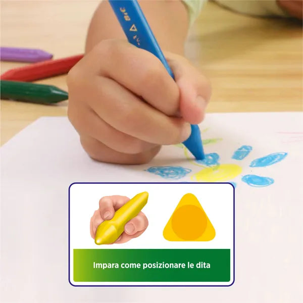 Pastelli a Cera Bic Kids a 12 Colori Plastidecor