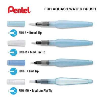Penne Acquash Brush Pentel Punta MISURE DIVERSE