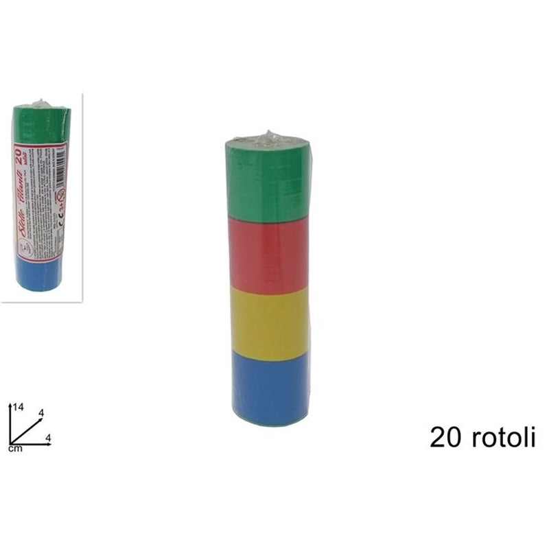 Stelle filanti in Carta 20 rotoli x Carnevale in Bustina Singola
