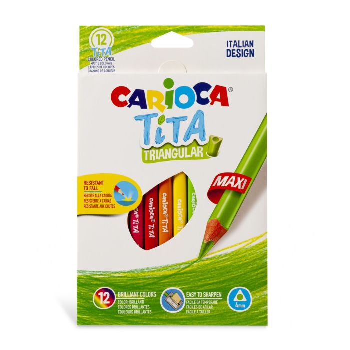 Pastelli Carioca  Tita  Maxi Triangolare a 12 colori 42791