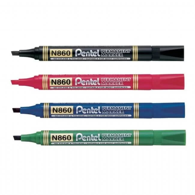 Pennarello Marker Pentel N860 Punta Scalpello