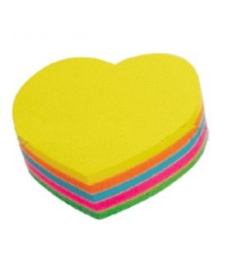 Blocchetti Adesivi 70X70 Colorati a forma di Cuore