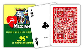 Carte da Gioco Poker Modiano Singole "98" 52 carte + 2 matte