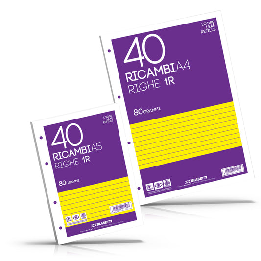 Ricambi Quaderno A5 1 rigo