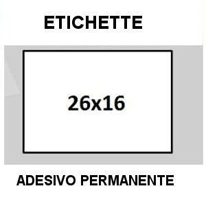 Etichette a Rotolo x Prezzatrice 26x16 colore Bianco