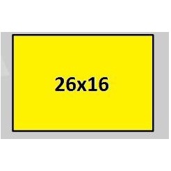 Etichette a Rotolo x Prezzatrice 26x16 colore Giallo