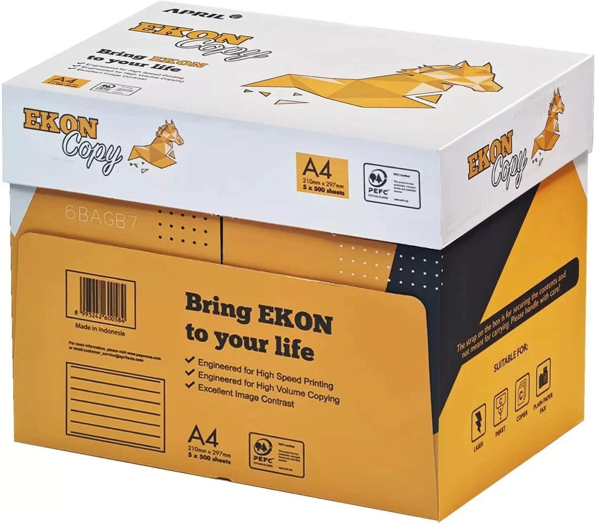 Carta A4 Ekon Copy 80 gr. 1 risma da 500 ff.